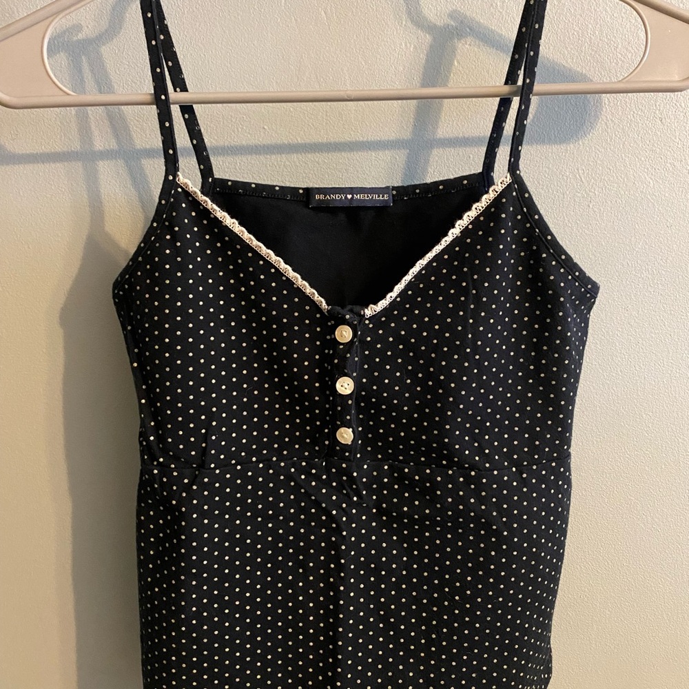 Brandy Melville Tank Top, OS, Navy/White